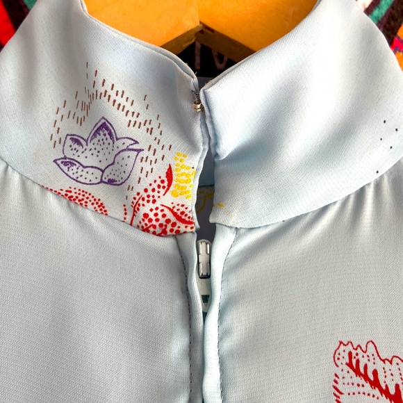 Vintage 1970s Sheer Mock Neck Long Sleeved Dress Sz 8 - Picture 6 of 8